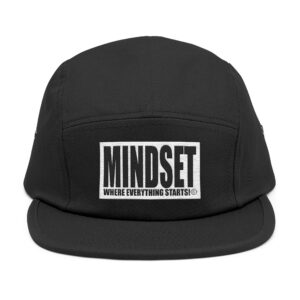 Mindset Black Trademark Embroidered 5-Panel Cap